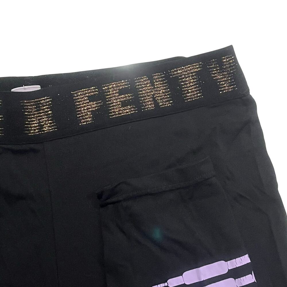 Fenty x Savage Medium Forever Savage Jersey Legging Black Lavender Metallic Pant